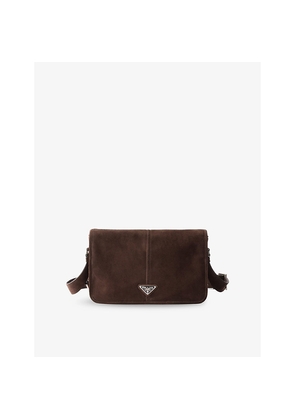 Womens Prada Suede Shoulder Bag