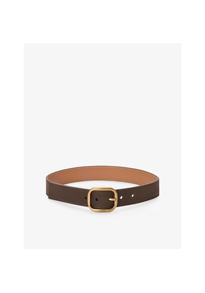 Womens Loewe Rounded Leather Belt