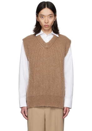 Jil Sander Brown V-Neck Vest