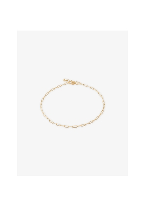 Womens Monica Vinader Paperclip 14ct Yellow-Gold Chain Bracelet