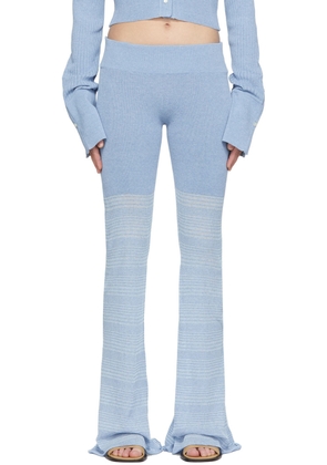 determ; Blue Polyester Lounge Pants
