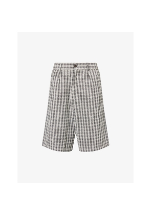 Mens Nahmias Jacquard Pleated Woven Shorts