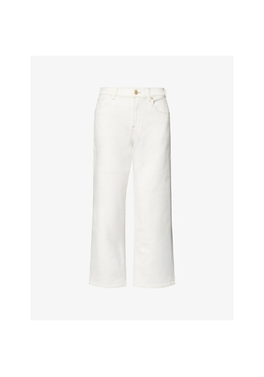 Womens 7 For All Mankind Stovepipe Straight-Leg Denim Jeans