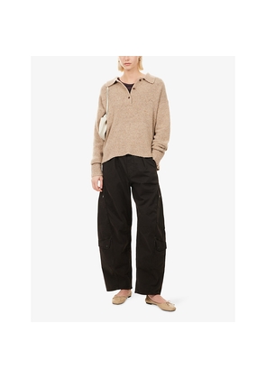 Womens Citizens Of Humanity Flight Barrel-Leg Stretch-Cotton Trousers