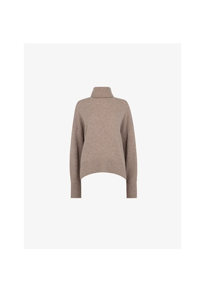 Womens Whistles Relaxed-Fit Roll-Neck Wool Jumper