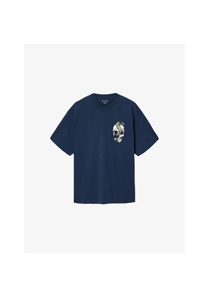 Mens Allsaints Snakehead Oversized Cotton-Jersey T-Shirt