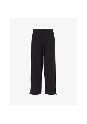 Womens Peachy Den Renee Pleated-Stripe Cotton Trousers