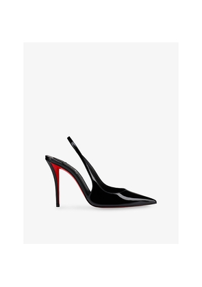 Womens Christian Louboutin Miss Z 100 Slingback Patent-Leather Heeled Courts