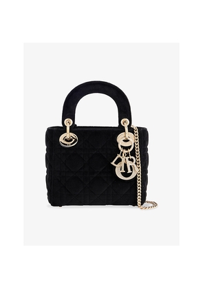 Womens Reselfridges Pre-Loved Dior Lady Dior Mini Suede Top-Handle Bag