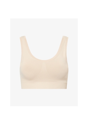 Womens Hanro Touch Feeling Padded Crop Stretch-Woven Top