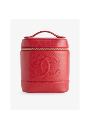 Womens Reselfridges Pre-Loved Chanel CC Caviar Leather Vanity Bag