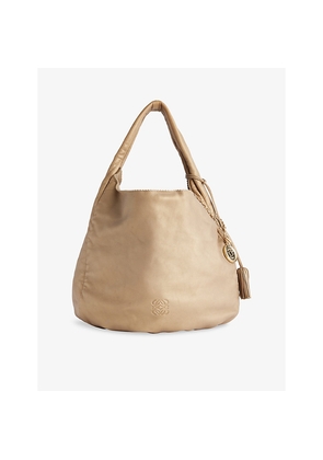 Womens Reselfridges Pre-Loved Loewe Anagram Tassel Leather Hobo Bag