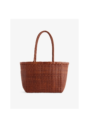 Womens Dragon Diffusion B Weave Small Leather Tote Bag