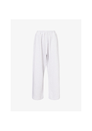 Mens Acne Studios Brand-Embroidery Wide-Leg Cotton-Blend Jogging Bottoms