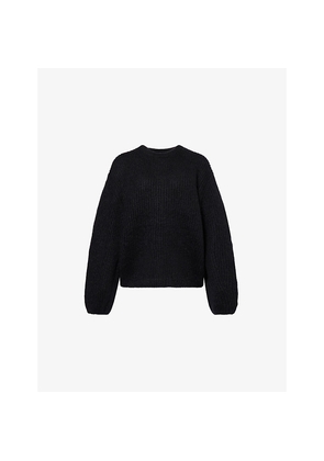 Womens Toteme Ribbed Round-Neck Wool-Blend Jumper