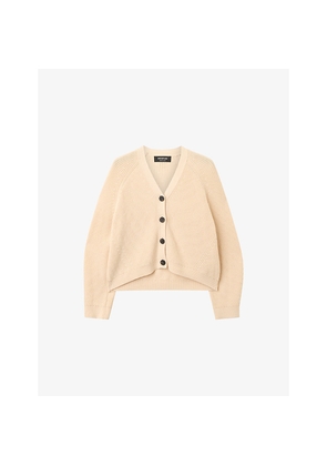 Womens Whistles V-Neck Knitted Cotton Cardigan