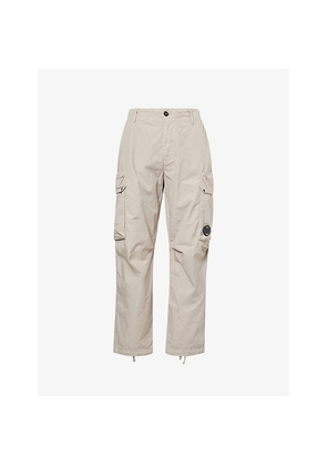 Mens Cp Company Microreps Drawstring-Cuffs Cotton Trousers