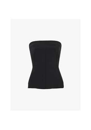 Womens Rick Owens Bustier Cinched Stretch-Woven Top
