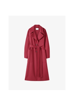 Womens Joseph Spencer Belted-Waist Wool and Cashmere Coat