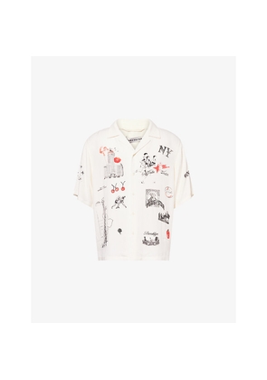 Mens Duke & Dexter Sketch Vintage Short-Sleeves Woven Shirt