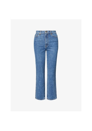 Womens Khaite Abigail Straight-Leg Denim Jeans