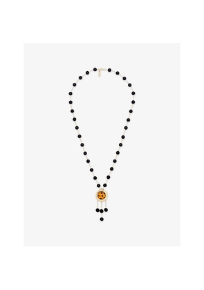 Womens The Kooples Beaded Brass Pendant Necklace