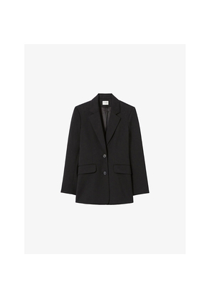 Womens Claudie Pierlot Tailored Single-Breasted Wool-Blend Blazer