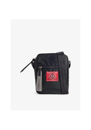 Mens Vivienne Westwood Luke Brand-Patch Woven Crossbody Bag