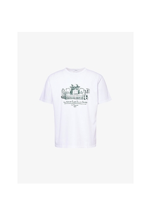 Mens Palmes Public Embroidered Cotton-Jersey T-Shirt