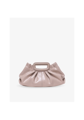 Womens Maje Mini Naplak Leather Clutch