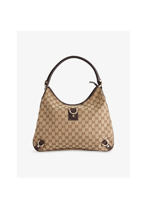 Womens Reselfridges Gucci Abbey D-Ring Canvas Hobo Bag