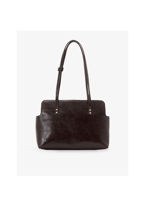 Womens Reiss Cecily Frame Faux-Leather Shoulder Bag