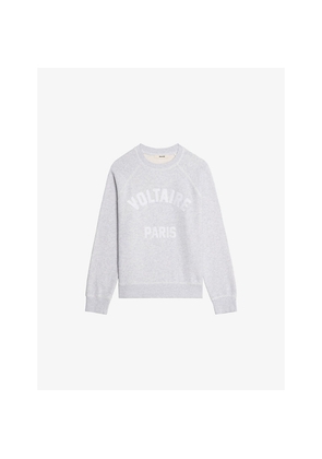 Womens Zadig&Voltaire Branded-Print Relaxed-Fit Cotton-Blend Sweatshirt