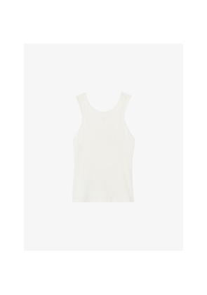 Womens Claudie Pierlot Round-Neck Cotton Vest