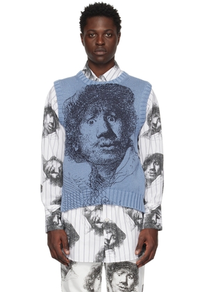 JW Anderson Blue Crewneck Vest