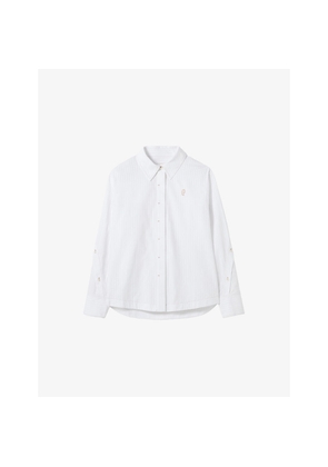 Womens Claudie Pierlot Striped Cotton Poplin Shirt