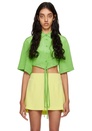 Christopher Esber Green Cropped Shirt