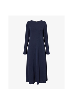Womens Weekend Max Mara Acro Long-Sleeves Stretch-Woven Midi Dress