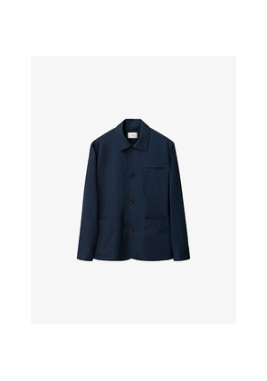 Mens Eton Patch-Pocket Stretch-Cotton Chore Jacket