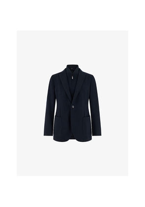 Mens Boggi Regular-Fit Wool-Blend Sweatshirt Jacket