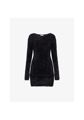 Womens Peachy Den Chloe Long-Sleeve Knitted Mini Dress