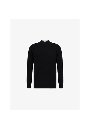 Mens Sunspel Crewneck Relaxed-Fit Lambswool Jumper