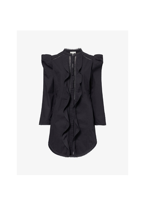 Womens Isabel Marant Chantalga Broderie Long-Sleeve Cotton Mini Dress