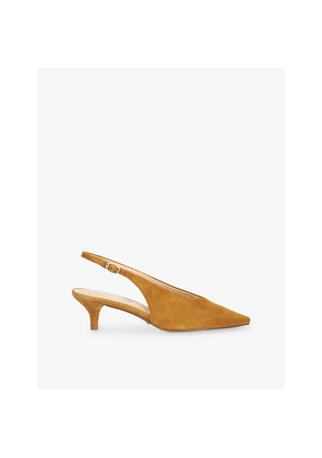 Womens Dune Credibility Slingback Suede Courts