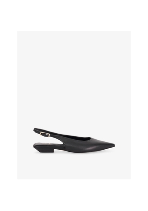 Womens Dune Hostess Leather Heeled Sling-Back Courts