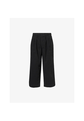 Mens A.Presse Wide Leg  Relaxed-Fit Cotton Trousers