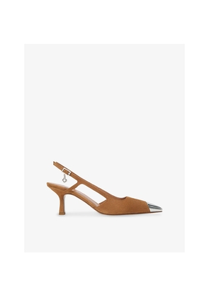 Womens Maje Pointed-Toe Suede Courts