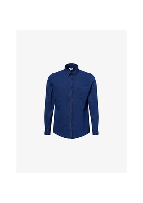 Mens Sunspel Long-Sleeves Button-Down Cotton-Poplin Shirt