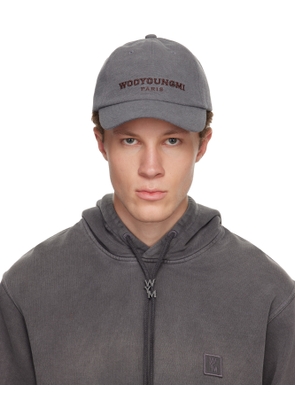 WOOYOUNGMI Gray Dyed Oxford Ball Cap