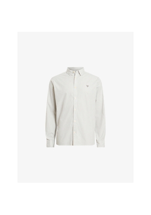 Mens Allsaints Nolan Long Sleeve Cotton-Blend Shirt